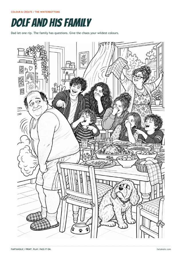 Actual printable preview: Dolf and his family